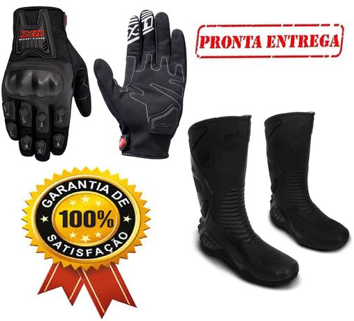 Kit Luva X11 Blackout Vermelha Moto + Bota Pvc Motosafe Cano Longo - X11 e motosafe Menor preço em Kit Luva X11 Blackout Vermelha Moto + Bota Pvc Motosafe Cano Longo - X11 e motosafe