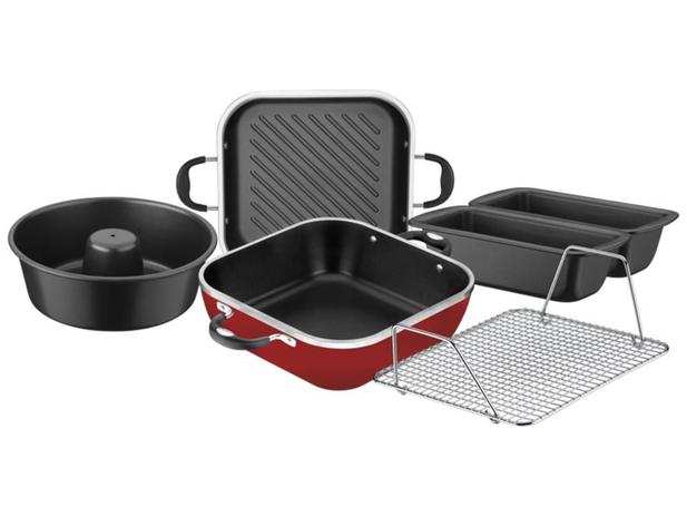 Kit lyon 360 6 peças vermelho sortidos de utensilios para uso domestico tramontina Menor preço em Kit lyon 360 6 peças vermelho sortidos de utensilios para uso domestico tramontina