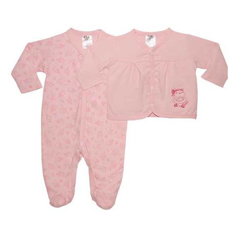 Kit Macacão Bailarina Longo e Casaco - Algodão - Rosa - BB2 - P Menor preço em Kit Macacão Bailarina Longo e Casaco - Algodão - Rosa - BB2 - P