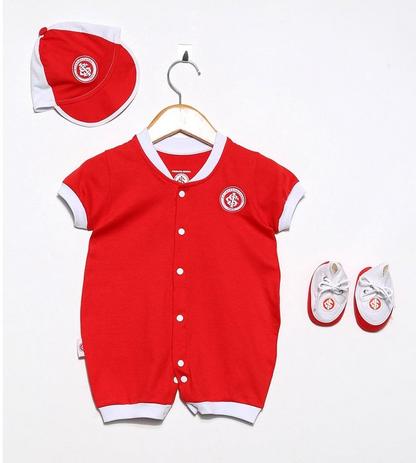 Kit Macacão Bebê Internacional 3 Peças Oficial - Revedor Menor preço em Kit Macacão Bebê Internacional 3 Peças Oficial - Revedor