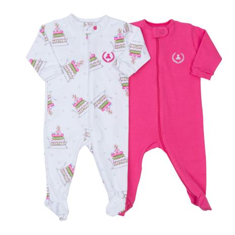 Kit macacão Coquelicot 2 peças com zíper Pink/Ursinha Rosa Menor preço em Kit macacão Coquelicot 2 peças com zíper Pink/Ursinha Rosa