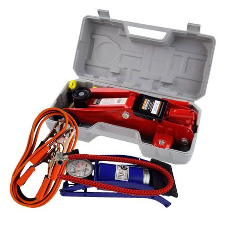 Kit Macaco Jacaré 2t Maleta com Chave Roda mais Cabo Bateria - Starfer Menor preço em Kit Macaco Jacaré 2t Maleta com Chave Roda mais Cabo Bateria - Starfer