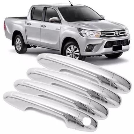 Kit Maçaneta Aplique Cromado Hilux 2016/... RAV4/SW4 2016/... Yaris 2018 4 Portas - Shekparts Menor preço em Kit Maçaneta Aplique Cromado Hilux 2016/... RAV4/SW4 2016/... Yaris 2018 4 Portas - Shekparts