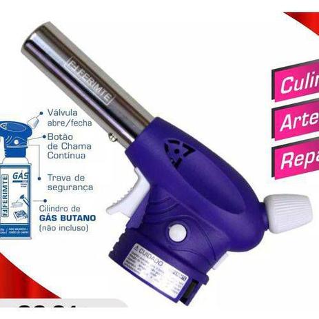 Kit Maçarico a gás com acendimento automático MA-280 + 1 Refil - Ferimte é boa?