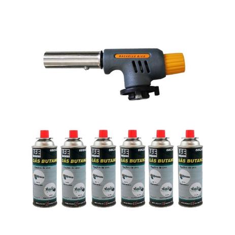 Kit Maçarico Culinario Acendimento Manual + 6 Refil de Gás - Lotus é boa?