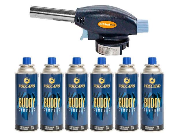 Kit maçarico culinário ou solda portatil grafite automatico globalmix gt6019 + 6 refil buddy volcano Menor preço em Kit maçarico culinário ou solda portatil grafite automatico globalmix gt6019 + 6 refil buddy volcano