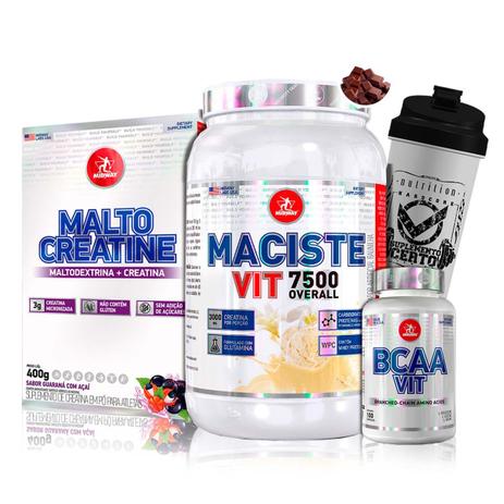 Kit Maciste Vit 1,5kg + Malto Creatine + Bcaa Vit - Midway - Midway labs Menor preço em Kit Maciste Vit 1,5kg + Malto Creatine + Bcaa Vit - Midway - Midway labs