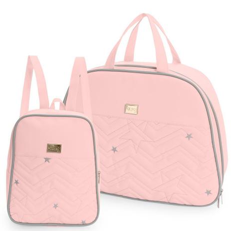Kit Mala com Mochila Maternidade Pop Star Rosa - Hug Baby Menor preço em Kit Mala com Mochila Maternidade Pop Star Rosa - Hug Baby