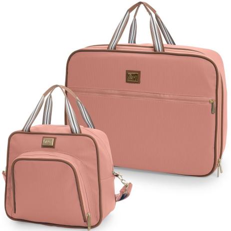 Kit Mala Maternidade com Bolsa M Mônaco Rosa - Hug Baby Menor preço em Kit Mala Maternidade com Bolsa M Mônaco Rosa - Hug Baby