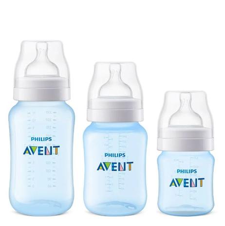 Kit Mamadeira Avent Anti-Cólica 3 unidades Clássic+ Azul - Philips avent Menor preço em Kit Mamadeira Avent Anti-Cólica 3 unidades Clássic+ Azul - Philips avent