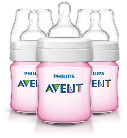 Kit Mamadeira Clássica 125ml - Rosa - 3 Peças - Philips Avent Menor preço em Kit Mamadeira Clássica 125ml - Rosa - 3 Peças - Philips Avent