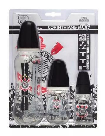 Kit Mamadeira Corinthians 3 Pçs Lolly Menor preço em Kit Mamadeira Corinthians 3 Pçs Lolly