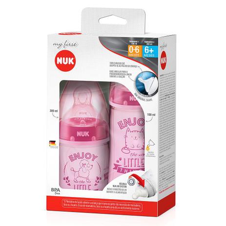 Kit Mamadeira My First Nuk - 2 peças - Rosa - NUK Menor preço em Kit Mamadeira My First Nuk - 2 peças - Rosa - NUK