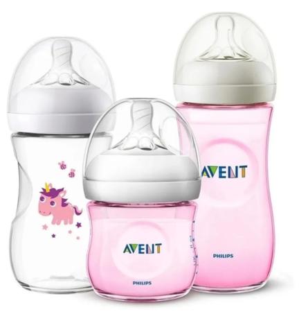 Kit Mamadeira Pétala Avent Anticólica 125/260/330ml rosa Unicórnio - Philips Avent Menor preço em Kit Mamadeira Pétala Avent Anticólica 125/260/330ml rosa Unicórnio - Philips Avent