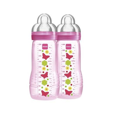 Kit Mamadeiras Fashion Bottle 2 Peças (4M+) 330ML GIRLS MAM 4844 Menor preço em Kit Mamadeiras Fashion Bottle 2 Peças (4M+) 330ML GIRLS MAM 4844