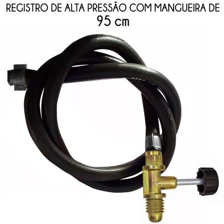 Kit Mangueira Com Registro Para Fogareiro Alta Pressao 95 Cm - Metalfer Menor preço em Kit Mangueira Com Registro Para Fogareiro Alta Pressao 95 Cm - Metalfer