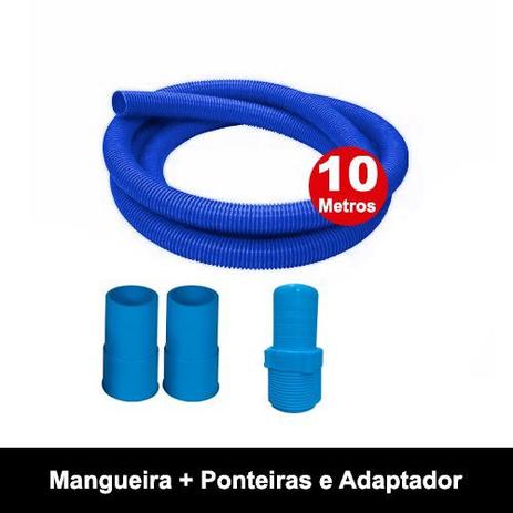 Kit Mangueira Ponteira Adaptador para Piscina - 10 M - Sos da piscina Menor preço em Kit Mangueira Ponteira Adaptador para Piscina - 10 M - Sos da piscina