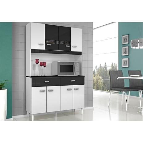 Kit Manu 8 Portas 2 Gavetas - Branco/Preto - Poquema é boa?