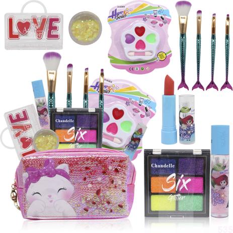 Kit Maquiagem Infantil Top Mimo - Glow Pink Menor preço em Kit Maquiagem Infantil Top Mimo - Glow Pink