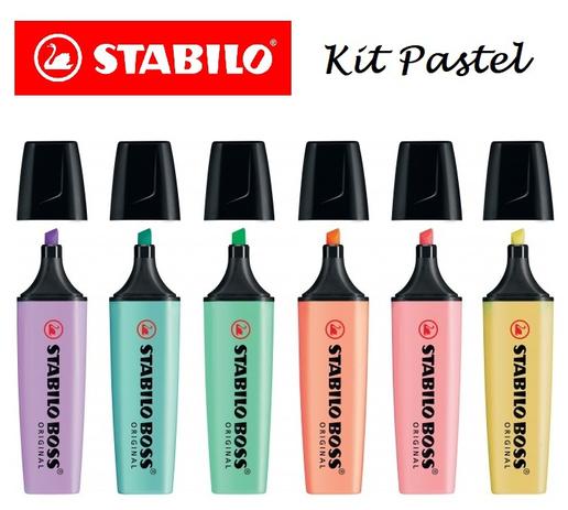 Kit Marca Texto Stabilo Boss Cores Pastel!! C/6 Unidades. Menor preço em Kit Marca Texto Stabilo Boss Cores Pastel!! C/6 Unidades.