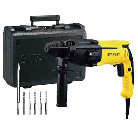 Kit Martelete 127 V 800 W SDS Plus de 26 MM Stanley 6 Brocas SHR263KA-BR Menor preço em Kit Martelete 127 V 800 W SDS Plus de 26 MM Stanley 6 Brocas SHR263KA-BR
