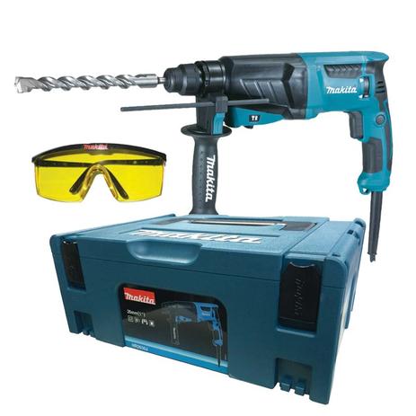 Kit Martelete Combinado + Maleta HR2630J + Óculos de Segurança 004115-1 - Makita Menor preço em Kit Martelete Combinado + Maleta HR2630J + Óculos de Segurança 004115-1 - Makita