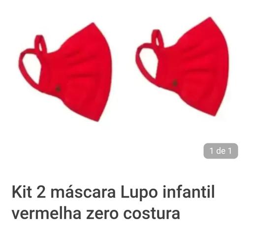 Kit Máscaras Lupo infantil c/02 Vermelha Menor preço em Kit Máscaras Lupo infantil c/02 Vermelha