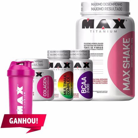Kit Massa Magra Mulher Boa Forma - Max Titanium Menor preço em Kit Massa Magra Mulher Boa Forma - Max Titanium