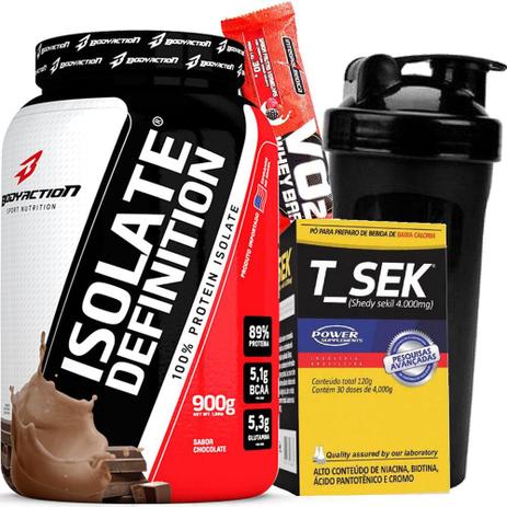 Kit Massa Magra - Seca Gordura - Whey Protein Isolado sem Lactose 900g + Diurético T Sek 120g - Body action Menor preço em Kit Massa Magra - Seca Gordura - Whey Protein Isolado sem Lactose 900g + Diurético T Sek 120g - Body action