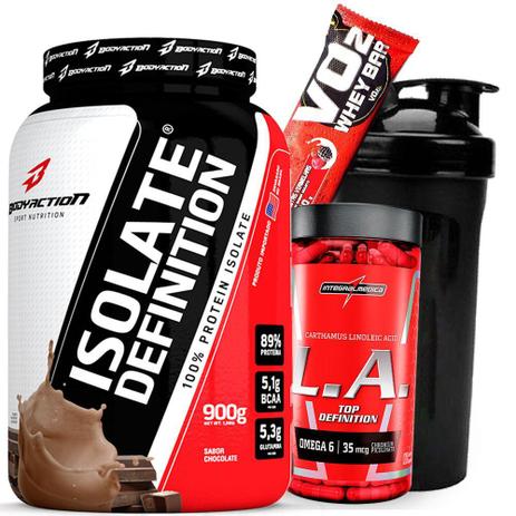 Kit Massa Magra - Seca Gordura - Whey Protein Isolado sem Lactose 900g + Óleo de Cartamo 120 Caps - Body action Menor preço em Kit Massa Magra - Seca Gordura - Whey Protein Isolado sem Lactose 900g + Óleo de Cartamo 120 Caps - Body action
