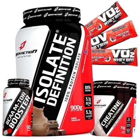 Kit Massa Magra - Whey Protein Isolado 900g + Creatina + Bcaa Body Action + Barra de Proteína - Wei é ruim? Kit Massa Magra - Whey Protein Isolado 900g + Creatina + Bcaa Body Action + Barra de Proteína - Wei é boa?
