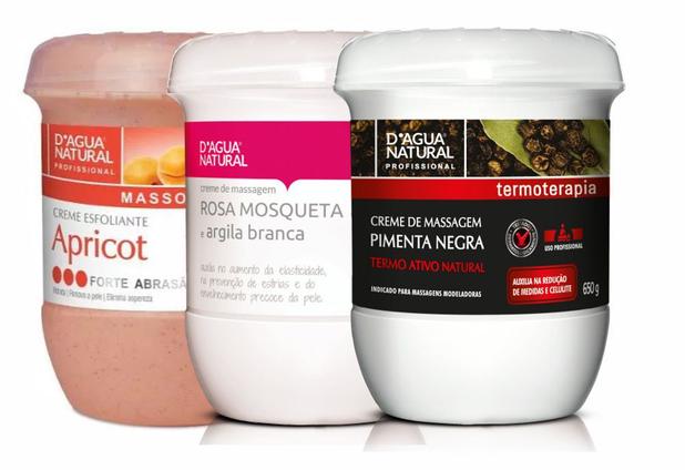 Kit Massagem Pimenta Negra, Esfoliante Forte e Creme de Massagem Rosa Mosqueta Dagua Natural Menor preço em Kit Massagem Pimenta Negra, Esfoliante Forte e Creme de Massagem Rosa Mosqueta Dagua Natural