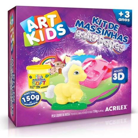 Kit Massinha Baby Poney Amarelo 150G Art Kids - Acrilex Menor preço em Kit Massinha Baby Poney Amarelo 150G Art Kids - Acrilex
