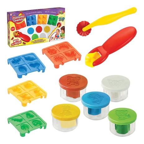 Kit Massinha Com 05 Potes E Forminhas Art Brink Menor preço em Kit Massinha Com 05 Potes E Forminhas Art Brink