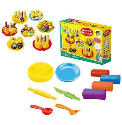 Kit Massinha Modele e Brinque Biscoito Delicia - 130593 - Comercial Dm Brasil Menor preço em Kit Massinha Modele e Brinque Biscoito Delicia - 130593 - Comercial Dm Brasil