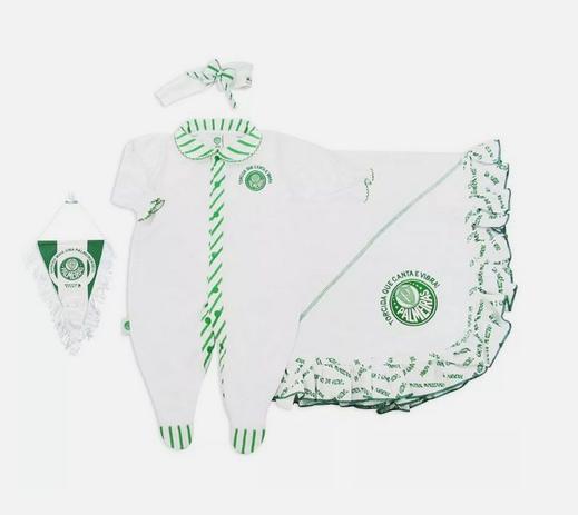 Kit Maternidade Palmeiras Feminino com Manta e Tiara Oficial - Revedor Menor preço em Kit Maternidade Palmeiras Feminino com Manta e Tiara Oficial - Revedor