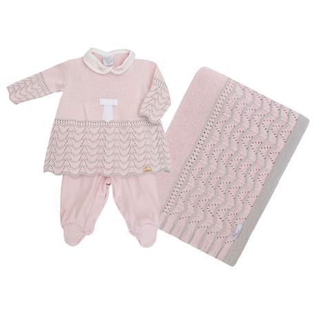 Kit Maternidade para Bebê Tricot Manta Macacão Vestido Lais - Beth bebe Menor preço em Kit Maternidade para Bebê Tricot Manta Macacão Vestido Lais - Beth bebe