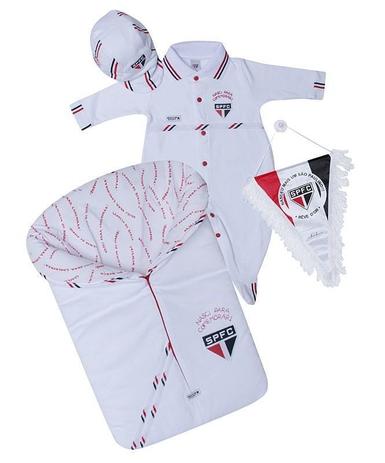 Kit Maternidade São Paulo com Saco de Dormir Masculino Oficial - Revedor Menor preço em Kit Maternidade São Paulo com Saco de Dormir Masculino Oficial - Revedor