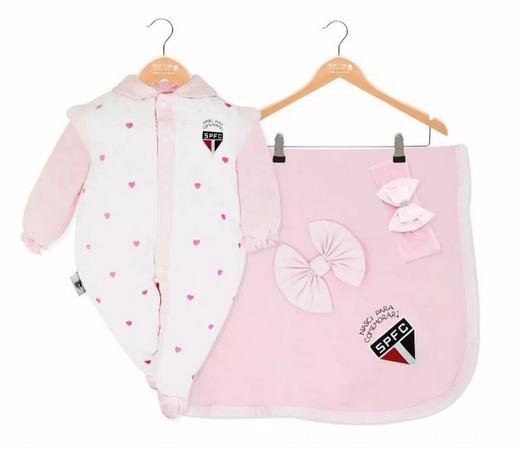 Kit Maternidade São Paulo Corações Com Manta Oficial - Torcida baby Menor preço em Kit Maternidade São Paulo Corações Com Manta Oficial - Torcida baby