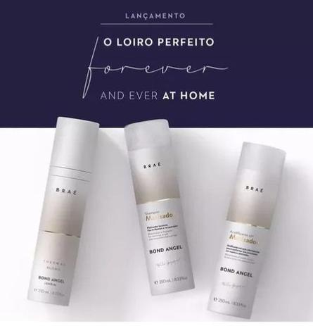 Kit Matizador Shampoo Mascara E Leave In 250ml Bond Angel - Brae Menor preço em Kit Matizador Shampoo Mascara E Leave In 250ml Bond Angel - Brae