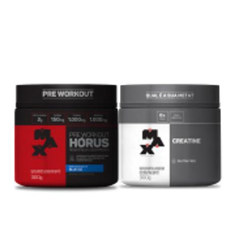 Kit Máx titanium  Hórus pré treino 300g + Creatina 300g Max titanium é boa?