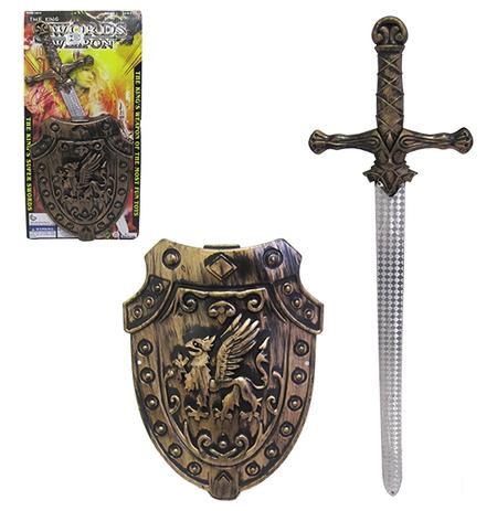 Kit medieval com espada + escudo swords weapon na cartela - 20 comercial Menor preço em Kit medieval com espada + escudo swords weapon na cartela - 20 comercial