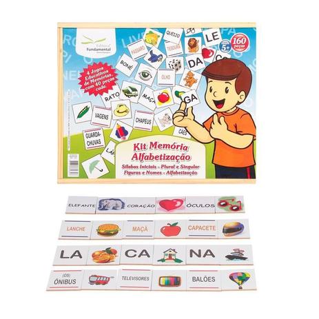Kit Memória Educativa Alfabetizaçao 04 Jogos Mdf Estojo Em Madeira - Editora fundamental Menor preço em Kit Memória Educativa Alfabetizaçao 04 Jogos Mdf Estojo Em Madeira - Editora fundamental