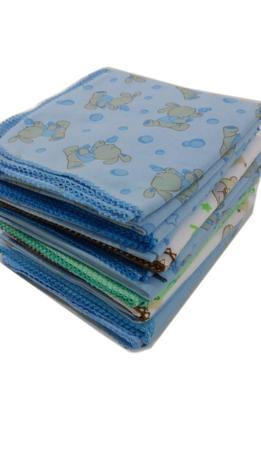 Kit menino 10 cueiro flanelado estampado 80x80cm com crochê - Dugu Menor preço em Kit menino 10 cueiro flanelado estampado 80x80cm com crochê - Dugu