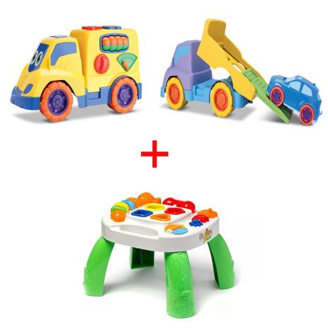 Kit Mesa Didatica Verde Cotiplás + Caminhão Baú + Caminhão Guincho Samba Toys - Cotiplas é boa?