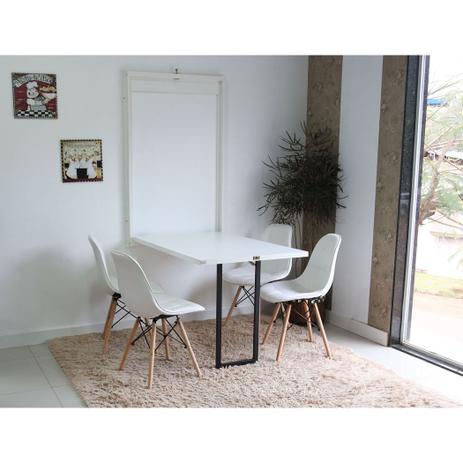 Mesa dobrável para cozinha com 4 cadeiras