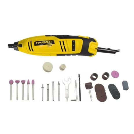 Kit micro retífica 150 watts 41 acessórios sem maleta - GYMI150K (110V) - Hammer é boa?