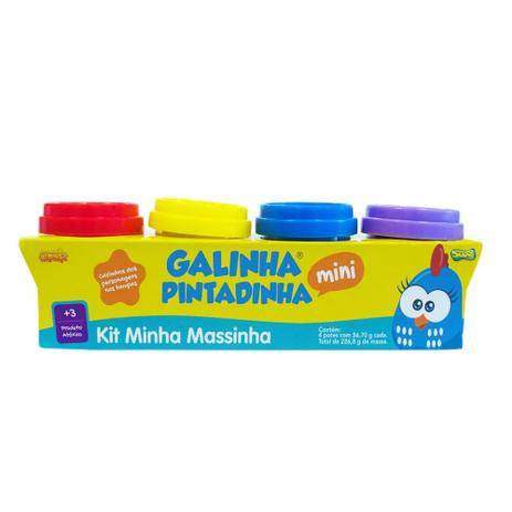 Kit Minha Massinha Galinha Pintadinha com 4 Unidades - Sunny Menor preço em Kit Minha Massinha Galinha Pintadinha com 4 Unidades - Sunny