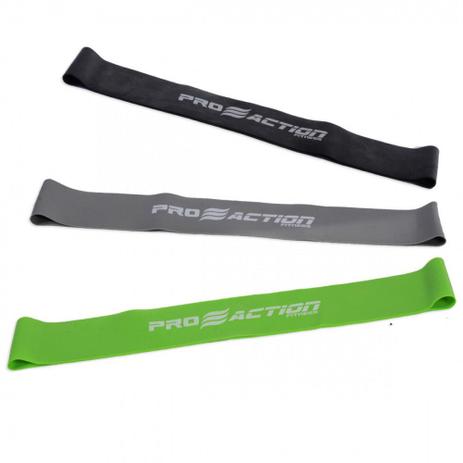 Kit Mini Band 3 Tensoes Forte + Media + Leve Proaction Menor preço em Kit Mini Band 3 Tensoes Forte + Media + Leve Proaction