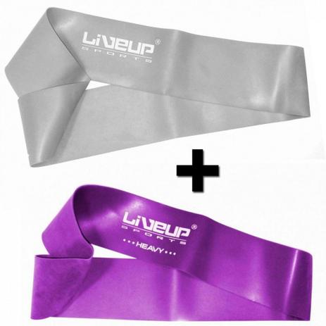 Kit Mini Band Super Forte Roxa + Mini Band Extra Forte Cinza Liveup Menor preço em Kit Mini Band Super Forte Roxa + Mini Band Extra Forte Cinza Liveup